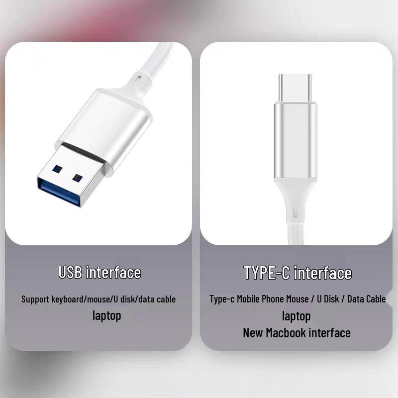 USB-C концентратор на 3 порта USB 3.0 для телефона и компьютера: Подключите мышь, клавиатуру и кард-ридер