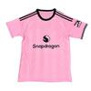 Mens Bamboo Fiber Soccer Jersey Short Sleeve Goalkeeper Fan Edition Pink Football Uniform Adult Wear