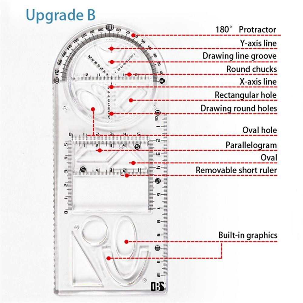 Drawing Rulers Geometric Ruler Mathematics Drawing Template Mathematics Ruler  Student Use