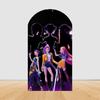 KPop Demon Hunter Arch Cover Background Girl Birthday Party Decoration Photography Background Arch Set Studio Supplies