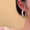 Sweet Dopamine Butterfly Bow Earrings for Women Rhinestone Exquisite Elegent Aesthetics Ear Buckle Crystal Take Picture Jewelry
