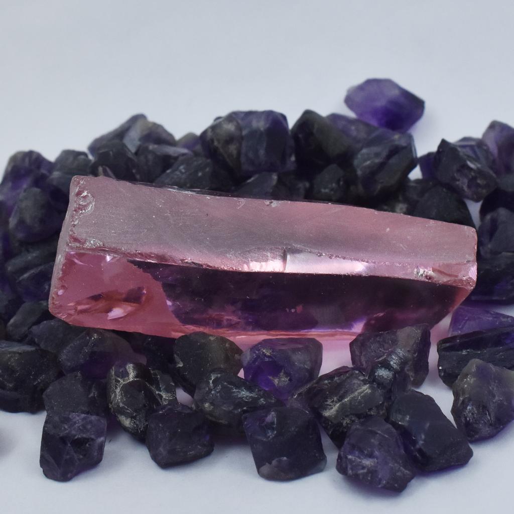 24.6 Ct Uncut Raw Pink Sapphire Rough Natural Loose Gemstone CERTIFIED