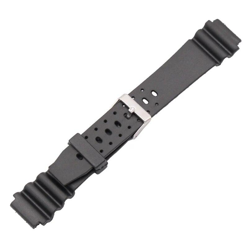 Ремешки для часов Casio, 18 мм, 20 мм, 22 мм, из искусственной кожи, черный ремешок для часов, сменные электронные спортивные ремешки на запястье