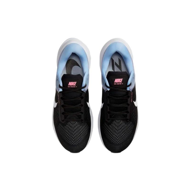 Nike Zoom Structure 24 Men Low Top Air Cushion Running Shoes Black White Blue DA8535-008