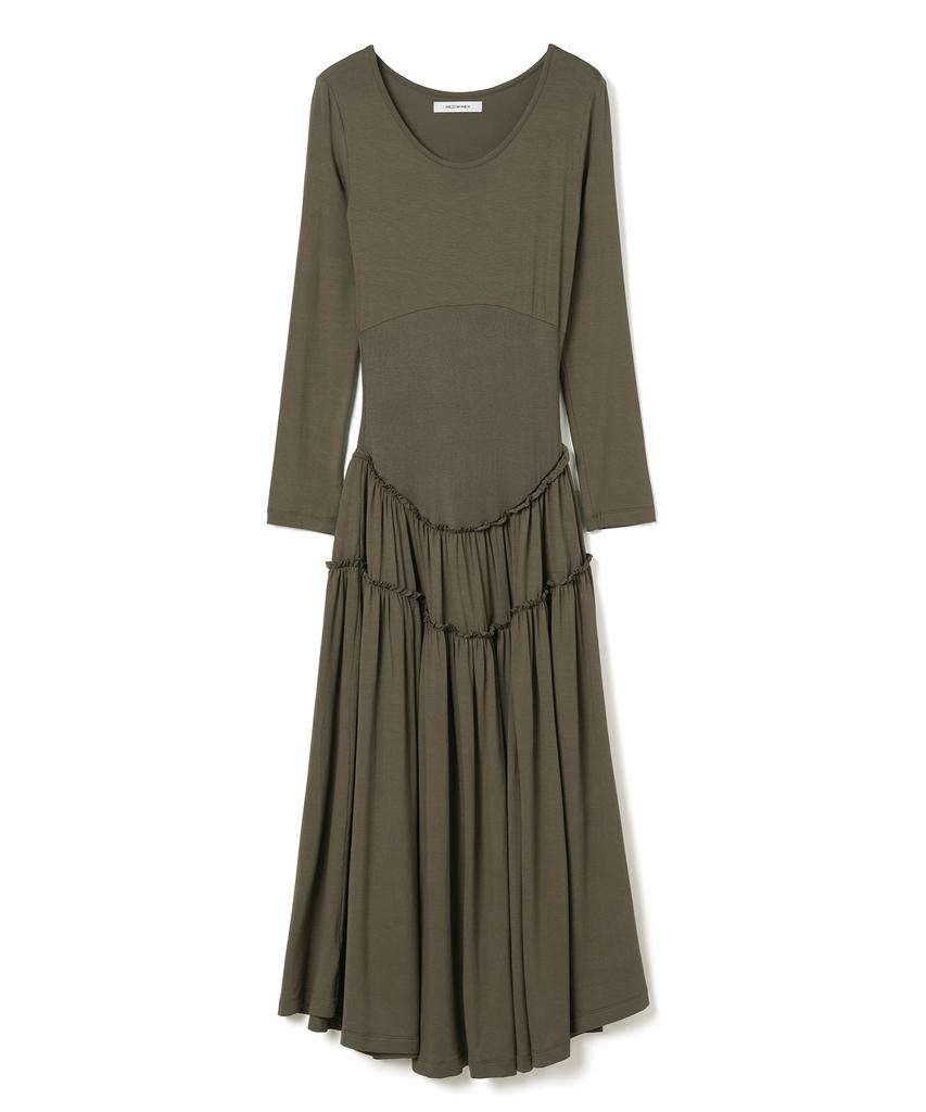 Milo Woman Jersey Shirred Maxi Dress [Brown]