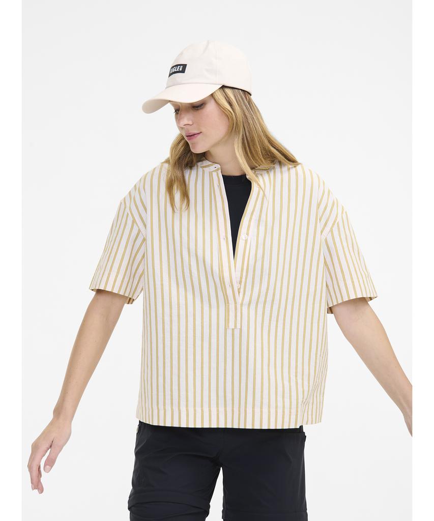 Aigle Women'S Short Sleeve Striped Blouse Ais25Wshi004Best