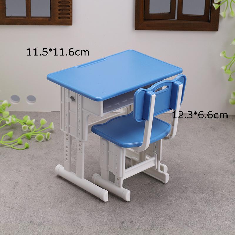 Children's Mini Desk & Study Table Toy Set with Books, Stationery, and Pencil Box Accessories