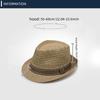 1 шт. Ретро Унисекс Соломенная Шляпа - Дышащая Двухцветная Сетчатая Лямка через Плечо, Темная Лента на Тулье, Летняя Пляжная Отпускная Солнцезащитная Шляпа
