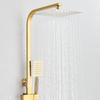 Glossy Gold Shower System 3 in 1 with Rain Handheld Shower Swivel Spout Shower For Bathroom Bathtub Shower Faucet