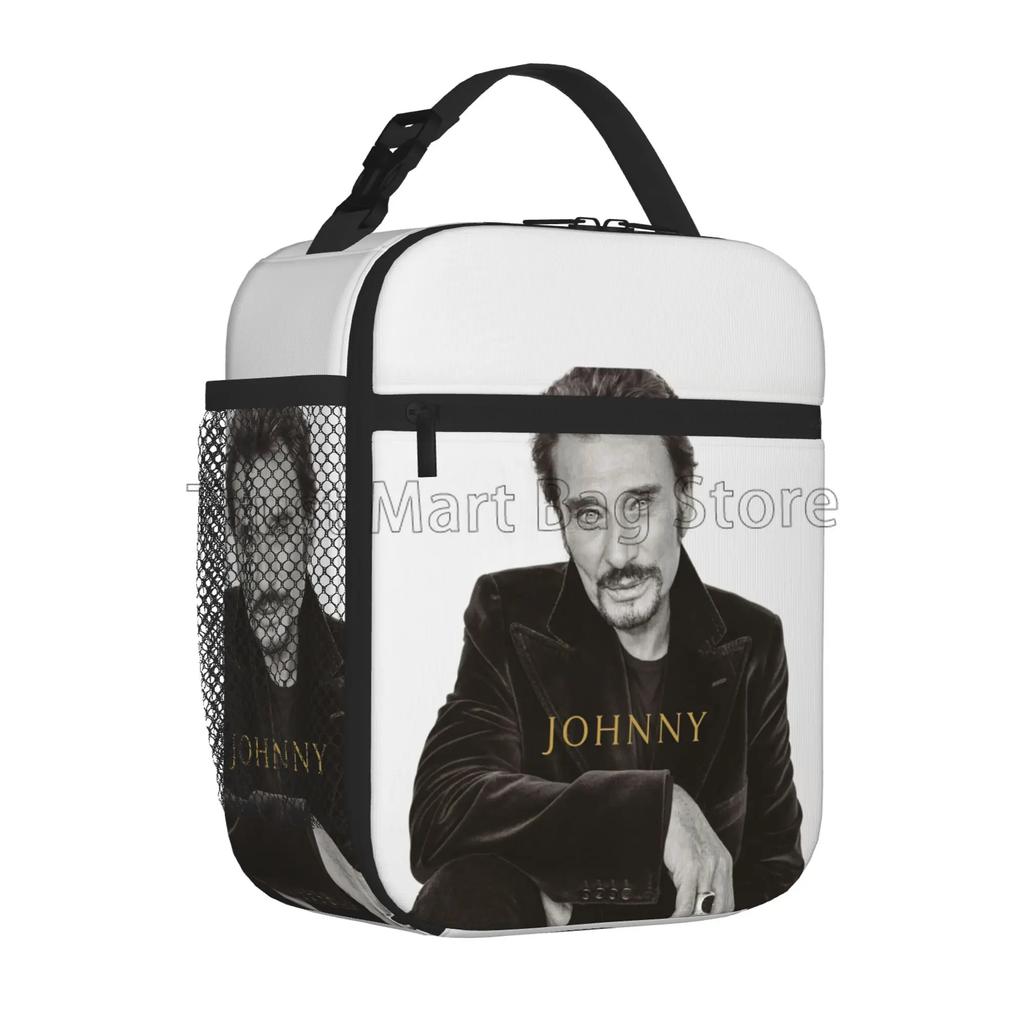 Изолированная сумка-ланчбокс Johnny Hallyday, многоразовая, портативная, водонепроницаемая, термосумка-ланчбокс, сумка-тоут Oxford Bento для работы, пикника