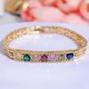 CMM Индийский этнический цвет Любовь Циркон Ретро Экзотический Богемный Стиль Отдых Теннисный Браслет Женские Украшения Для Вечеринок На Руку