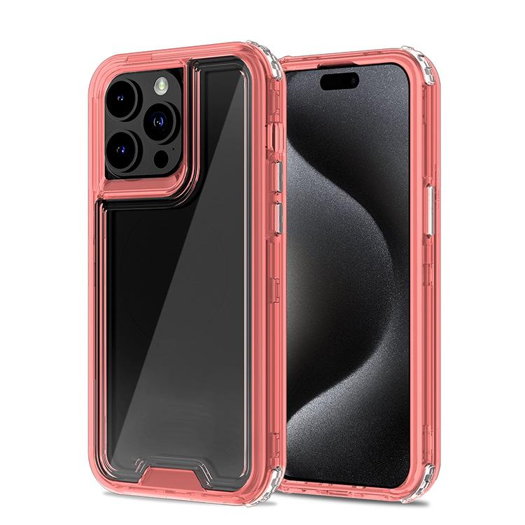 Для iPhone 15 Promax Цветной Прозрачный Чехол-три-в-одном Защита от отпечатков пальцев и пожелтения