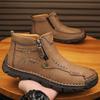 Plus Size 39-48 Men's Leather Casual Shoes Handmade High-top Shoes Casual Shoes Autumn and Winter