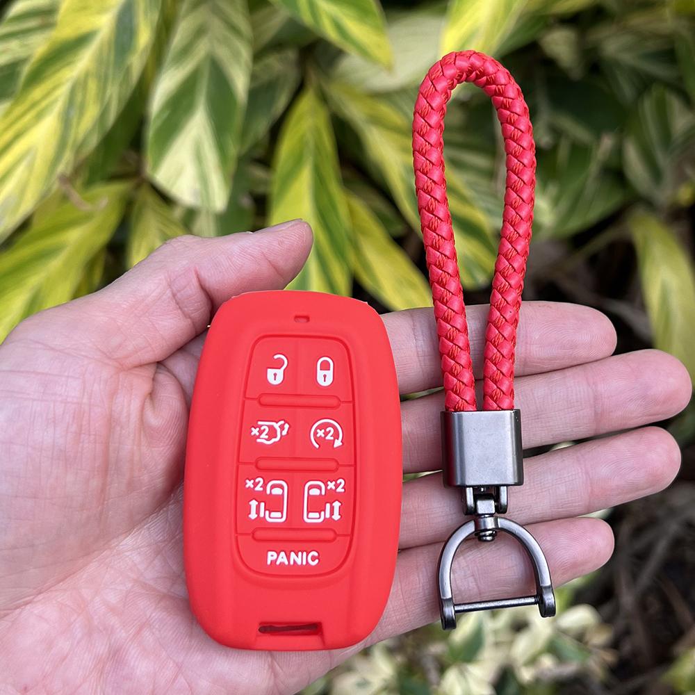 Силиконовый чехол-брелок для ключа автомобиля с 6+1 кнопкой для Chrysler Pacifica Voyager Proximity Smart Remote Key