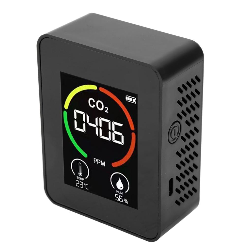 Детектор CO2, монитор качества воздуха, тестер TVOC, USB-зарядка, термометр, гигрометр для дома