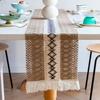 Table Runner with Tassels Hollow Design Protective Table Cloth for Dining Table Farmhouse Decoration