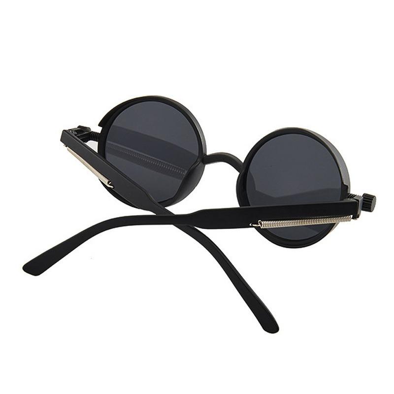 Модные солнцезащитные очки в стиле стимпанк для женщин и мужчин, круглые, винтажные, классические, цветные, солнцезащитные очки, готические панк-очки, унисекс, UV400