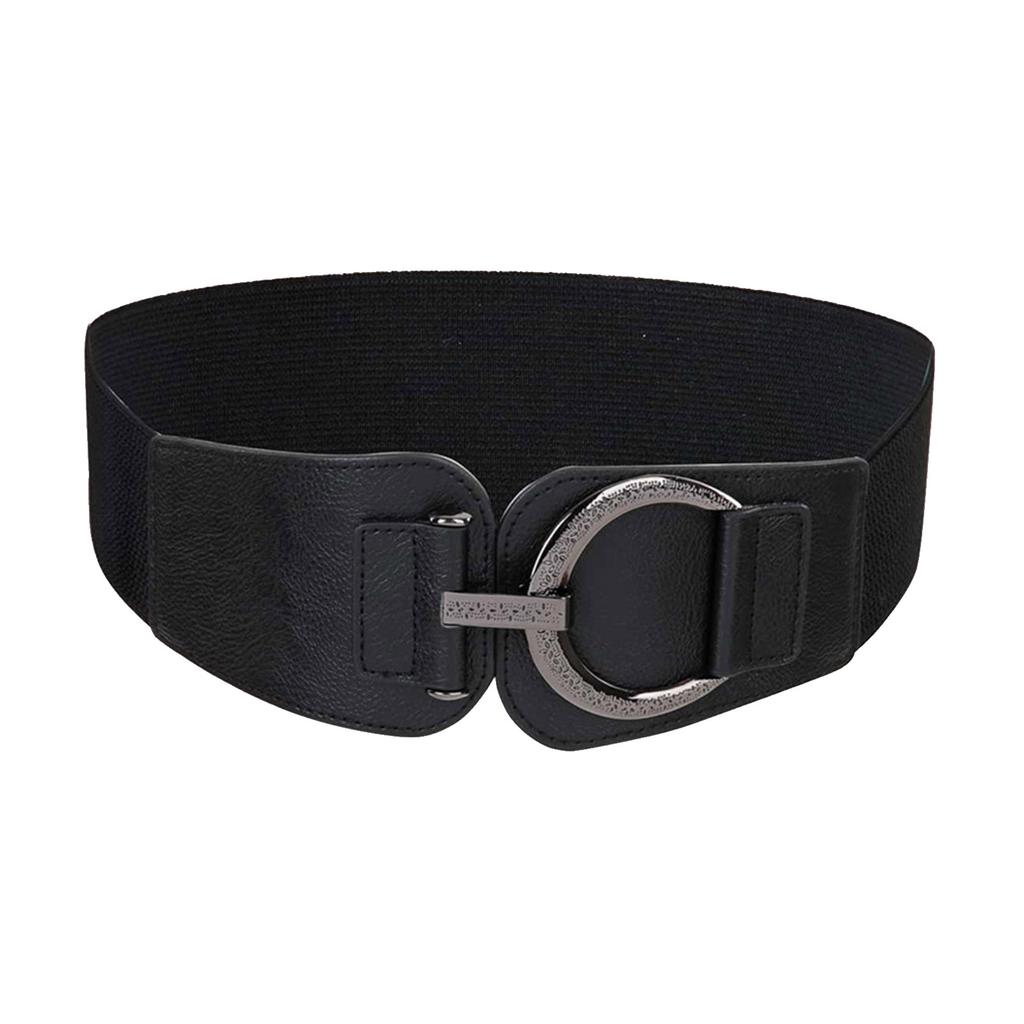 All-match Ladies Waist Belt Women Straps Light Luxury Personality Large Alloy Buckle Elasticity Belt for Women Coat