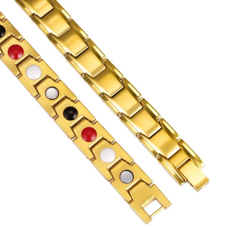 Men's Electroplated Non-fading Magnet Germanium Negative Ion Magnetic Titanium Steel Bracelet
