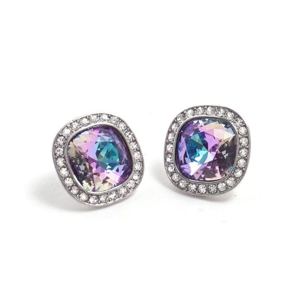 E539 Vl Delight Austrian Crystal Silver Needle Earrings