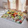 Cartoon A Anpanman Floor Mat Eco  Flannel Doormat Non Slip Odorless Indoor Floor Rug Soft Short Plush Home Mat