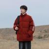 Парные утепленные куртки Мужские и Женские Зимние Утепленные Куртки Модный Бренд Хлебная Одежда Свободные Стойка Воротник Утепленные Куртки Мужские