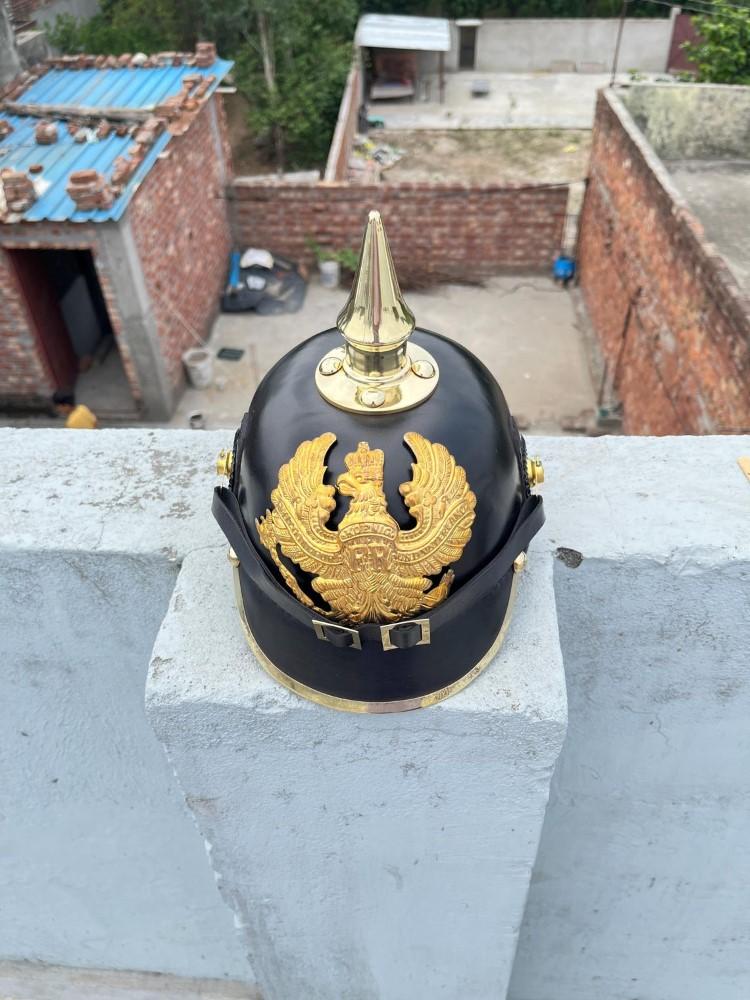 Imperial German Prussian Leather Pickelhaube Spike German Helmet Vinatge Gift