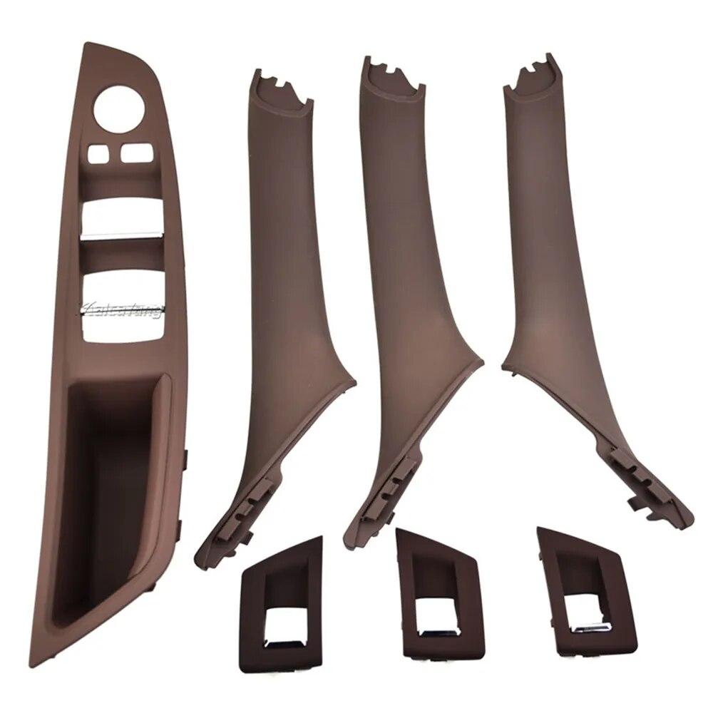Beige Black Car Inner Door Panel Handle Pull Trim Cover Fit For BMW 5 Serie F10 F11 520i 528i 525d 535i 51417225857 51417225853