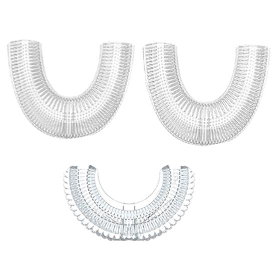 Головка зубной щетки U-образной формы, глубоко очищающая силиконовая мягкая электрическая зубная щетка на 360 градусов для детей