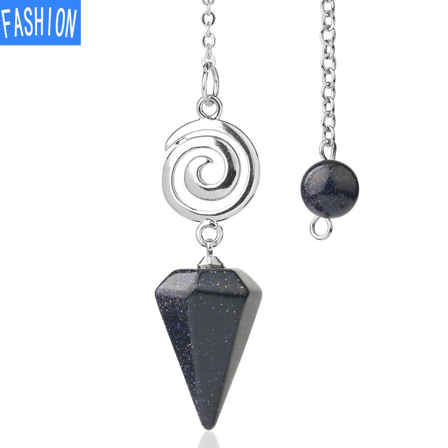 Crystal Pendulum for Exploration Shuttle Spirit Cone Pendulum Spiral Crystal Stone Quartz Pendant Healing Pendulum