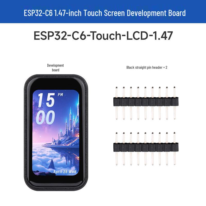 Отладочная плата ESP32-C6 с 1,47-дюймовым сенсорным ЖК-дисплеем 172×320 и Wi-Fi 6