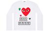 CDG Play Футболки Мужские Белые С Круглым Вырезом Умеренный Прямой Крой AZ-T284-051-1