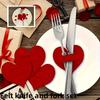 10pcs Felt Cutlery Holders for Valentine'S Day, Festive Gatherings, And Hotel Dining Table Decorations,Party Cutlery Set