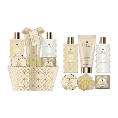 Coffret De Bain Panier Au Parfum Délicat Vanille Tilleul - 9pcs