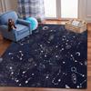 Starry Sky Print Area Carpet Space Galaxy Carpet Non-slip Washable Floor Mat Suitable for Home Decoration Living Room Bedroom Decoration
