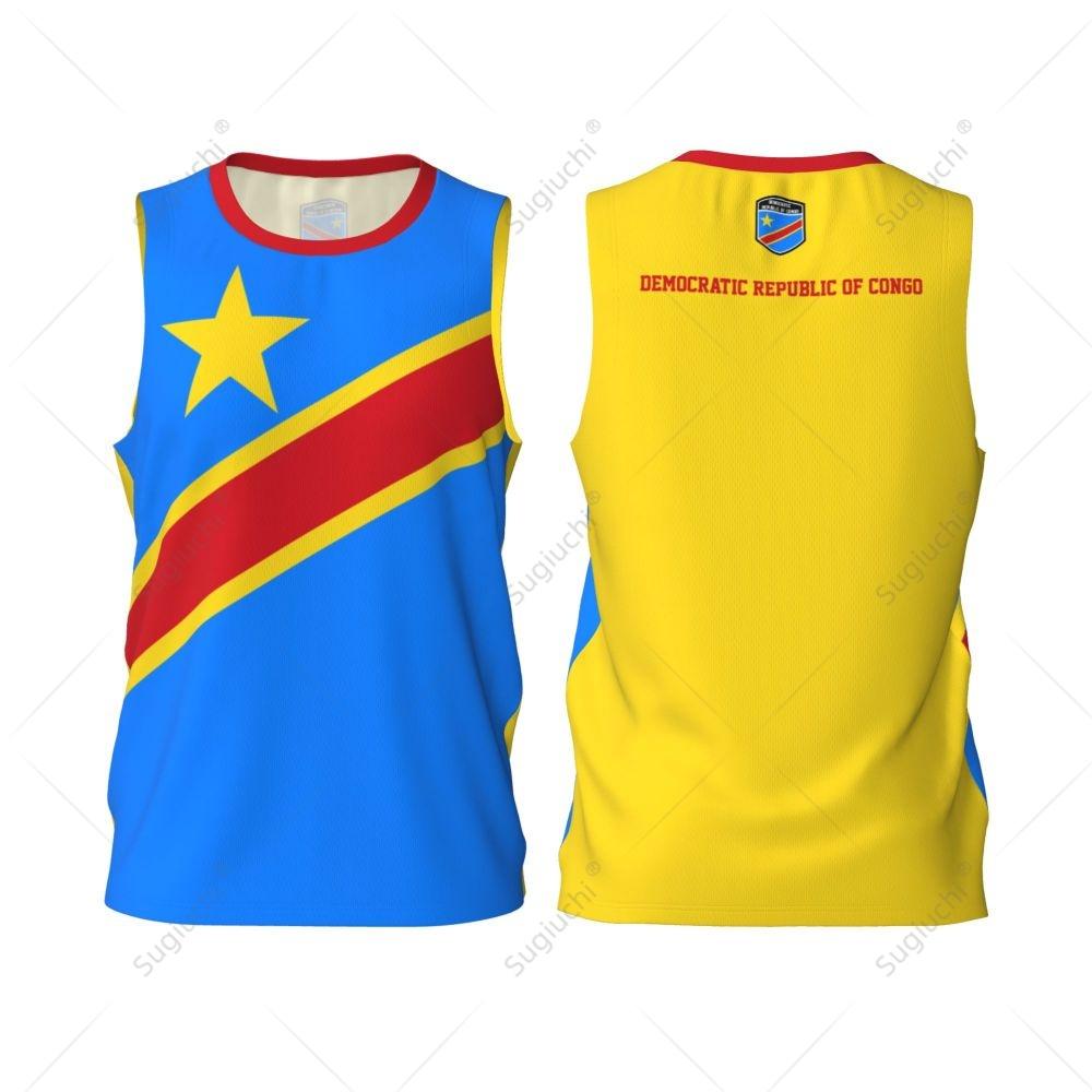 Democratic Republic Of Congo Flag Basketball Sports Running Fitness Sleeveless tshirt