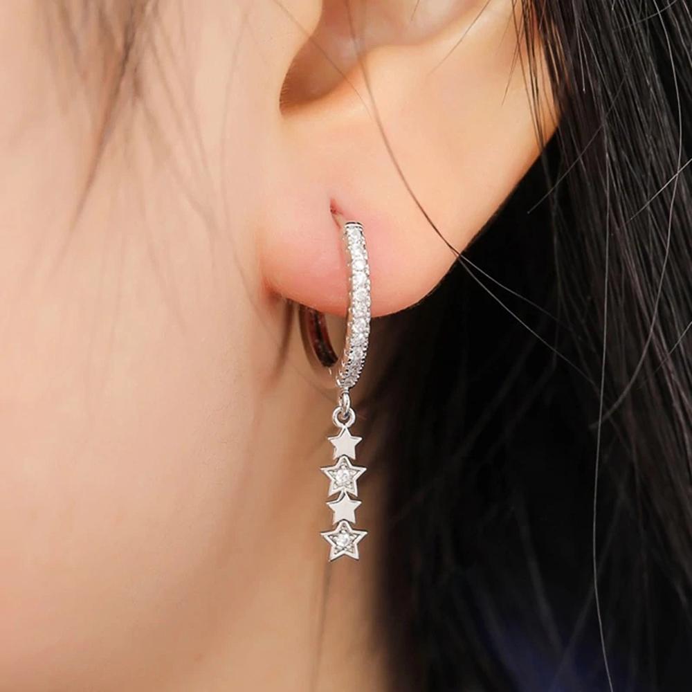 Xiaomi Huitan New Trendy Stars Drop Earrings for Women Simple Stylish Design Versatile Exquisite Female Hoop Earrings Statement Jewelry