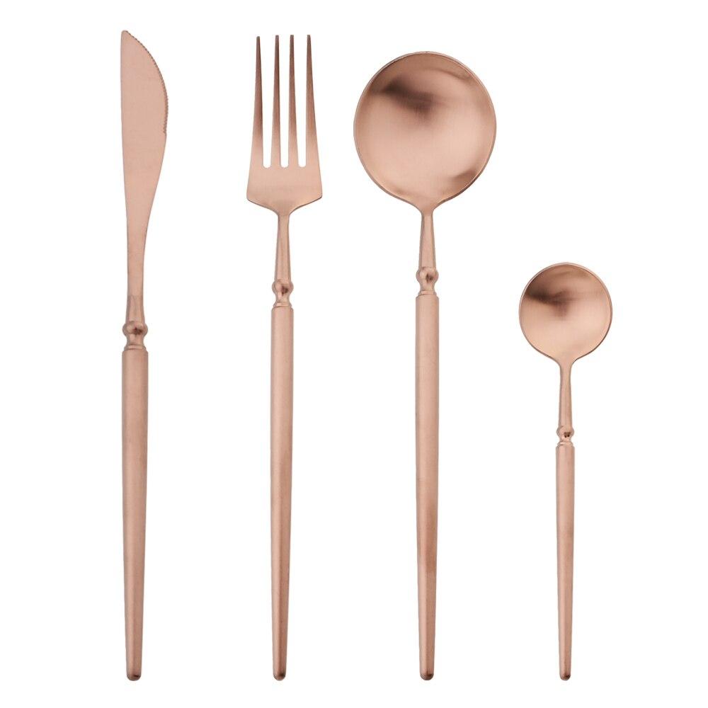 4 шт., набор столовых приборов из нержавеющей стали 304, роскошный набор столовых приборов, золотая вилка, ложки, острый нож, сверхмощный набор столовых приборов для западного ужина