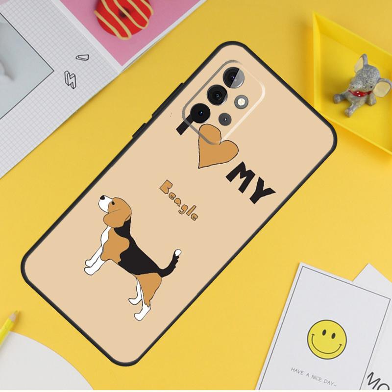 Чехол для телефона с изображением щенка бигля для Samsung Galaxy A53 A33 A13 A12 A32 A52 A14 A34 A54 A15 A25 A35 A55 A71 A51