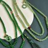 Vintage Glass Beads Tassel Chain Chinese Style Hanfu Wear Chain Long Beaded Necklaces  Jewelry