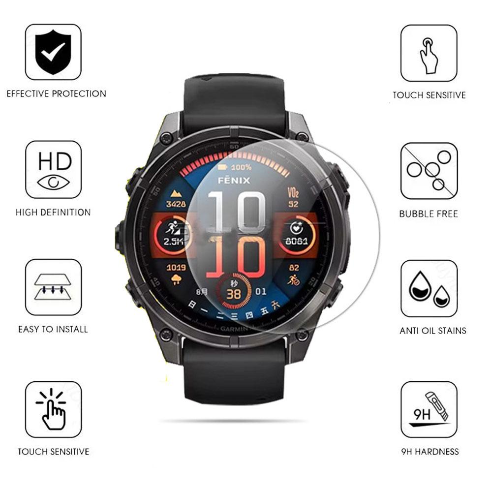 Мягкий силиконовый чехол из ТПУ для Garmin Fenix 8 51мм 47мм 43мм Fenix8 Защитные чехлы Крышка Пленка из закаленного стекла Наручный аксессуар