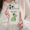 Mint Green The Frog Mushroom Phone Case For iPhone 16 15 14 13 12 11 Pro Max XS X XR Mini Protective Cover