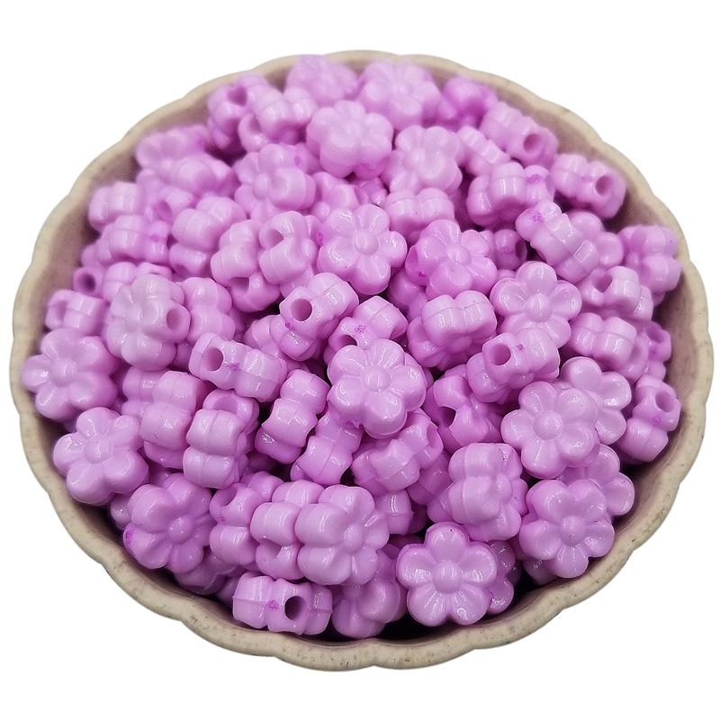 100 шт. 9 мм акриловые свободные бусины сплошной цвет DIY ювелирные аксессуары форма цветка ярких цветов ожерелье браслет кулон