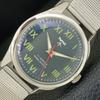 VINTAGE HMT HAND-WINDING INDIAN MENS ROMAN FIGURE BLUE DIAL WATCH A702851-1 R211-a702851