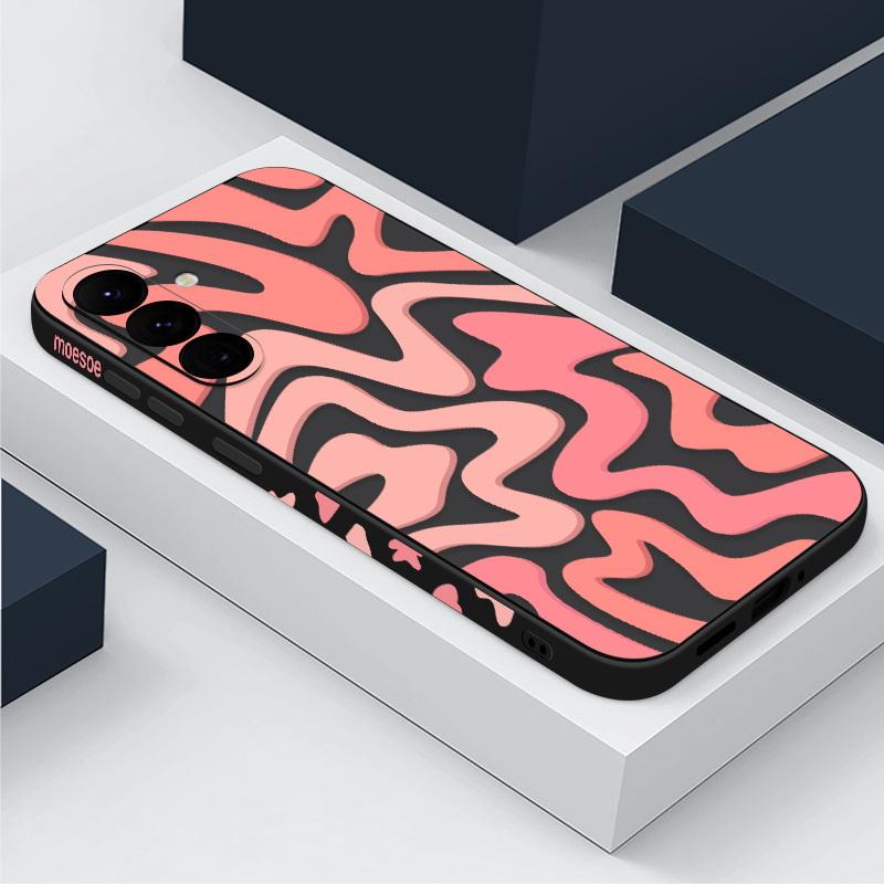 Для Samsung S24 S23 Ultra S22 S21 FE A54 A54 A52 A34 A14 A53 A71 A51 A72 Мягкий противоударный чехол из ТПУ для телефона Модный чехол в полоску с узором