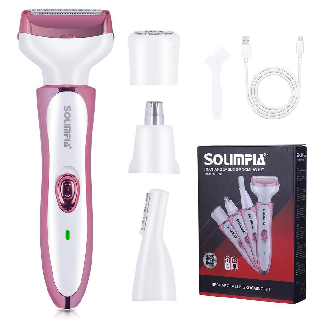 4 в 1 триммер для бикини для женщин, электрический аккумуляторный триммер для волос, женская электробритва, женская бритва для бикини