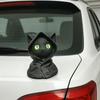 Загадочная черная кошка в готическом капюшоне, статуэтка