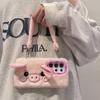Case for 16 15 14 13 12 Pro max and SM Galaxy S25 21 22 23 24U ltra Plus A50S A35/A54 Cute 3D Pig Plush Winter Warm Furry Back Cover With Hand