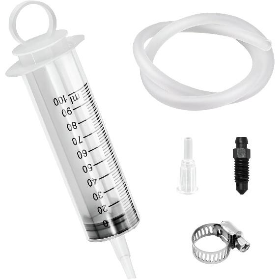 Brake Bleeder Kit, Hydraulic Disc Clutch Bleed Tool with 100ml Syringe 50cm Hose, Universal Brake Bleeding Kit Oil Fluid Extractor for Motorcycle Car