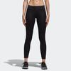 Adidas D2M RR Run PL Slim Fit Quick Dry Comfortable Solid Color 3/4 Sports Брюки женские низ черный CF4591